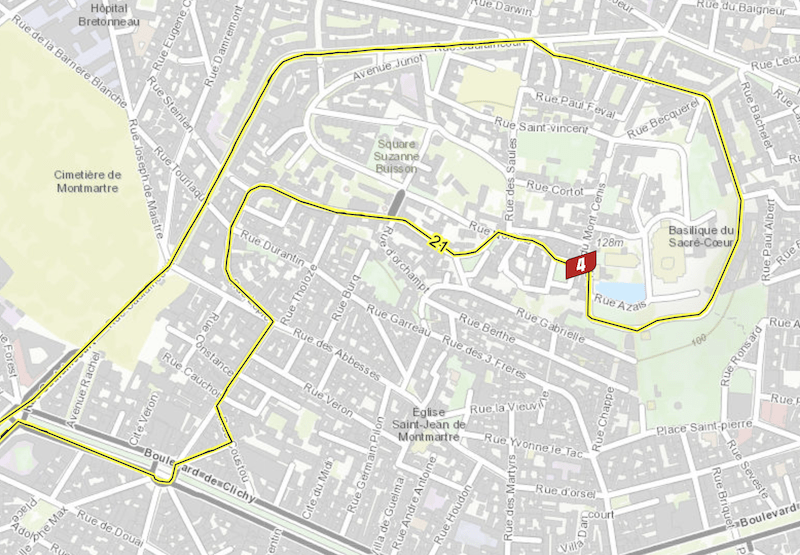 parcours tour de france 2025 montmartre